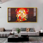 Scenic Panchmukhi Hanuman Acrylic Wall Art Canvas With Divine Energy And Sacred Theme