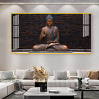 Minimal Buddha Zen Acrylic Wall Art Canvas With Peaceful Spiritual Interior Design