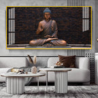 Minimal Buddha Zen Acrylic Wall Art Canvas With Peaceful Spiritual Interior Design