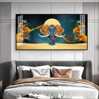 Luxury Elephant Artwork Acrylic Wall Art Canvas With Elegant Gold And Blue Theme