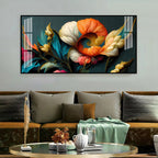 Stylish Floral Acrylic Wall Art Canvas With Colorful Design And Modern Art Style