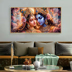 Krishna and Radha Unveiled Premium Acrylic Horizontal Wall Art