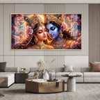 Krishna and Radha Unveiled Premium Acrylic Horizontal Wall Art