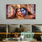 Krishna and Radha Unveiled Premium Acrylic Horizontal Wall Art