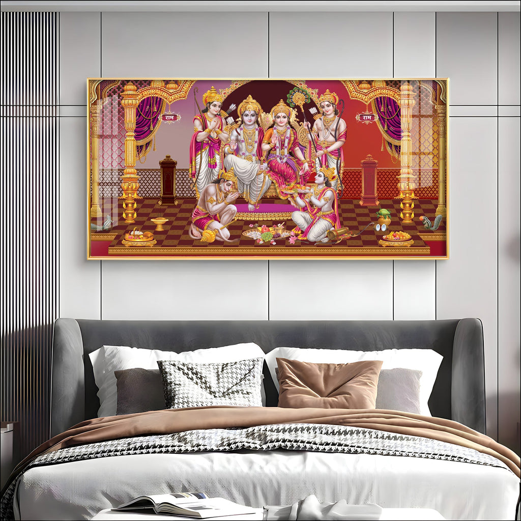 Premium Lord Ram Sita and Lakshman Acrylic Wall Decor with Hanuman