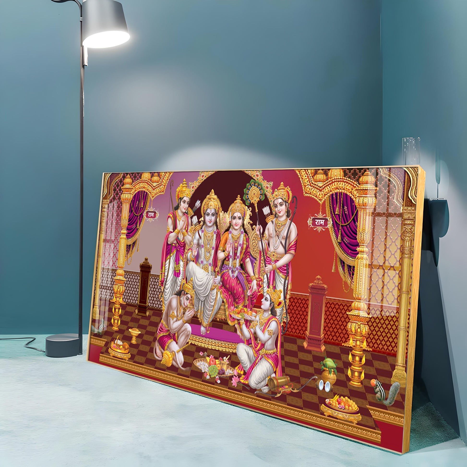 Premium Lord Ram Sita and Lakshman Acrylic Wall Decor with Hanuman