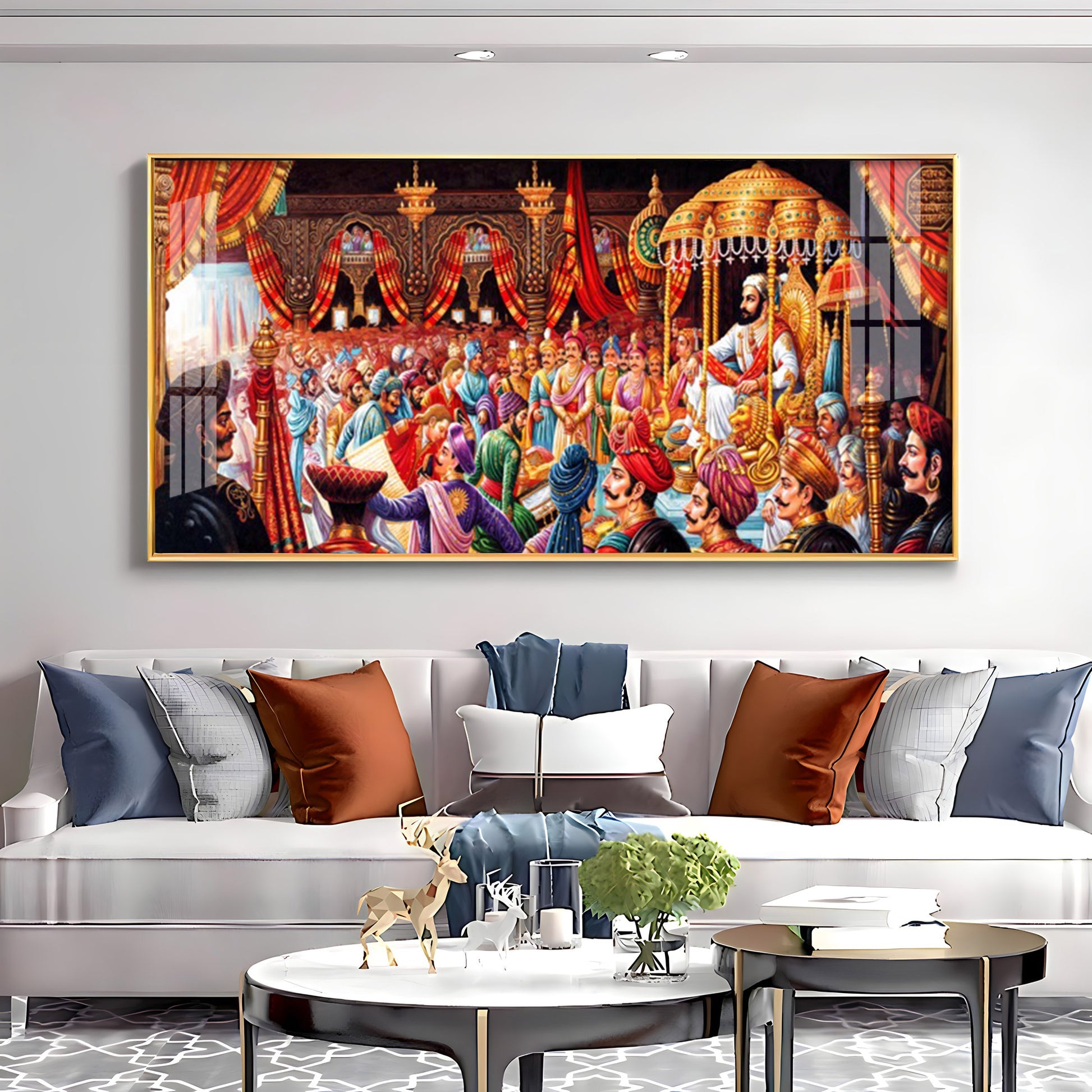 Coronation Of Shivaji Maharaj Premium Acrylic Horizontal Wall Art