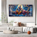 Krishna and His Beloved Premium Acrylic Horizontal Wall Art