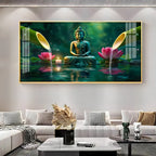 Deep Meditating Buddha Premium Acrylic Horizontal Wall Art
