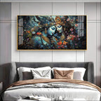 Premium Spiritual Radha Krishna Cosmic Love Acrylic Wall Decor Canvas