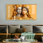 Premium Radha Krishna Royal Look Modern Acrylic Wall Painting