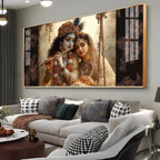 Divine Radha Krishna Romantic Classic Art Luxury Acrylic wall painting
