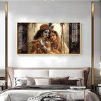 Divine Radha Krishna Romantic Classic Art Luxury Acrylic wall painting