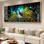 Royal Peacock Pair Nature Elegance Premium Acrylic wall painting