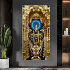 Premium Lord Balaji Acrylic Wall Decor with Intricate Gold Carvings