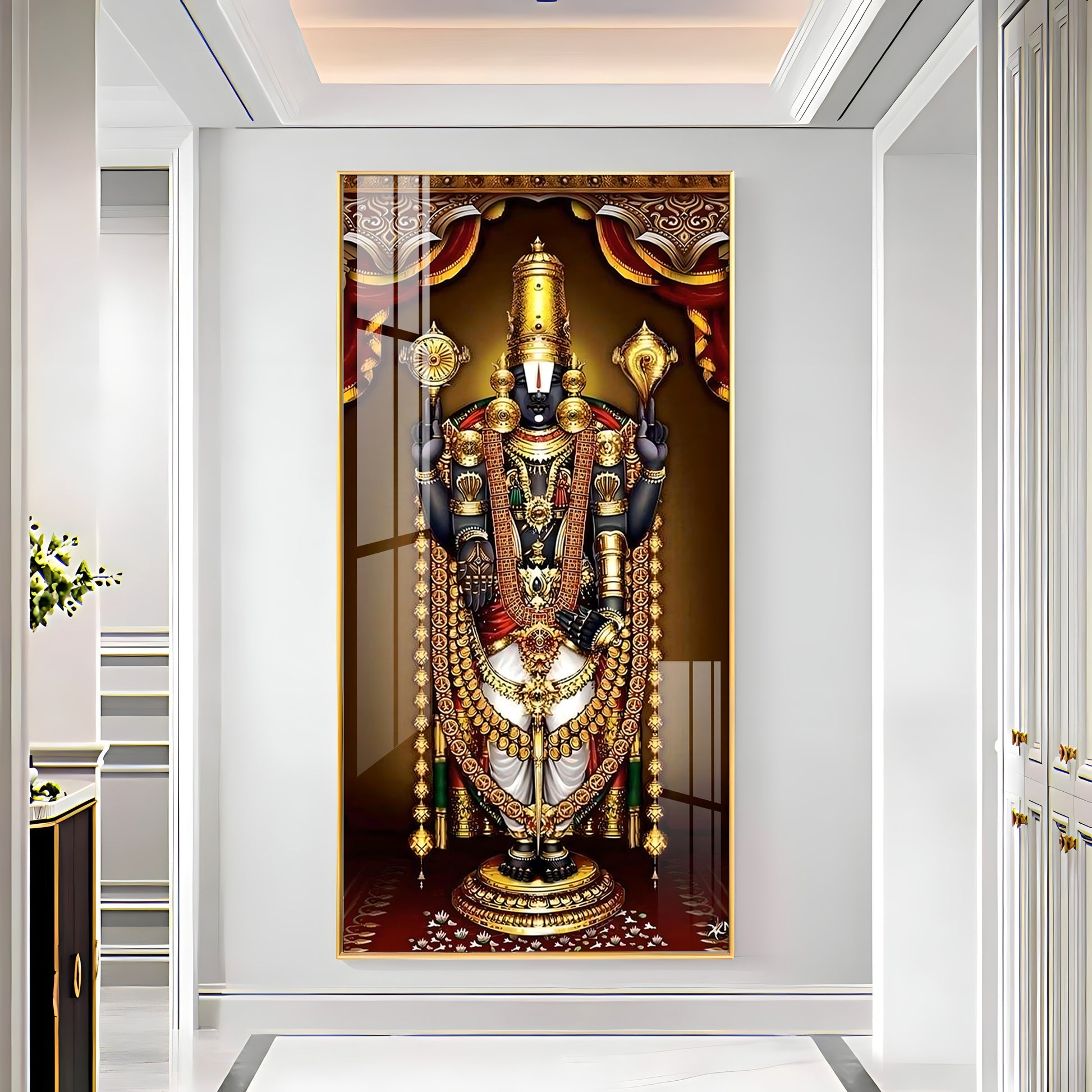 Eternal Blessings Lord Venkateswara Acrylic Wall Painting
