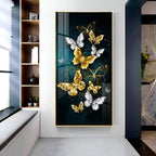 Luxury Gold and White Butterfly Acrylic Wall Painting for Living Room and Bedroom