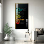 Inspirational typography acrylic wall painting with positive life quotes for office and living room