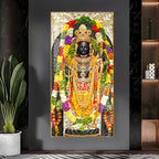 Premium Lord Ram statue design acrylic wall painting with traditional temple artwork style