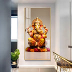 Elegant Ganpati Bappa modern design acrylic wall painting for living room and entrance wall