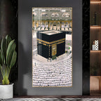 Beautiful Mecca Kaaba crowd worship scene acrylic wall painting for modern religious home styling