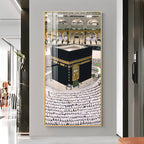 Beautiful Mecca Kaaba crowd worship scene acrylic wall painting for modern religious home styling