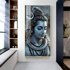 Lord Shiva Peaceful Expression Divine Acrylic Wall Painting for Wall Decor