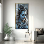 Lord Shiva Peaceful Expression Divine Acrylic Wall Painting for Wall Decor