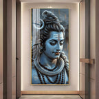 Lord Shiva Peaceful Expression Divine Acrylic Wall Painting for Wall Decor