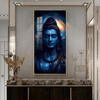 Mahakal Peaceful Cosmic Face Acrylic Wall Painting for Home Decoration