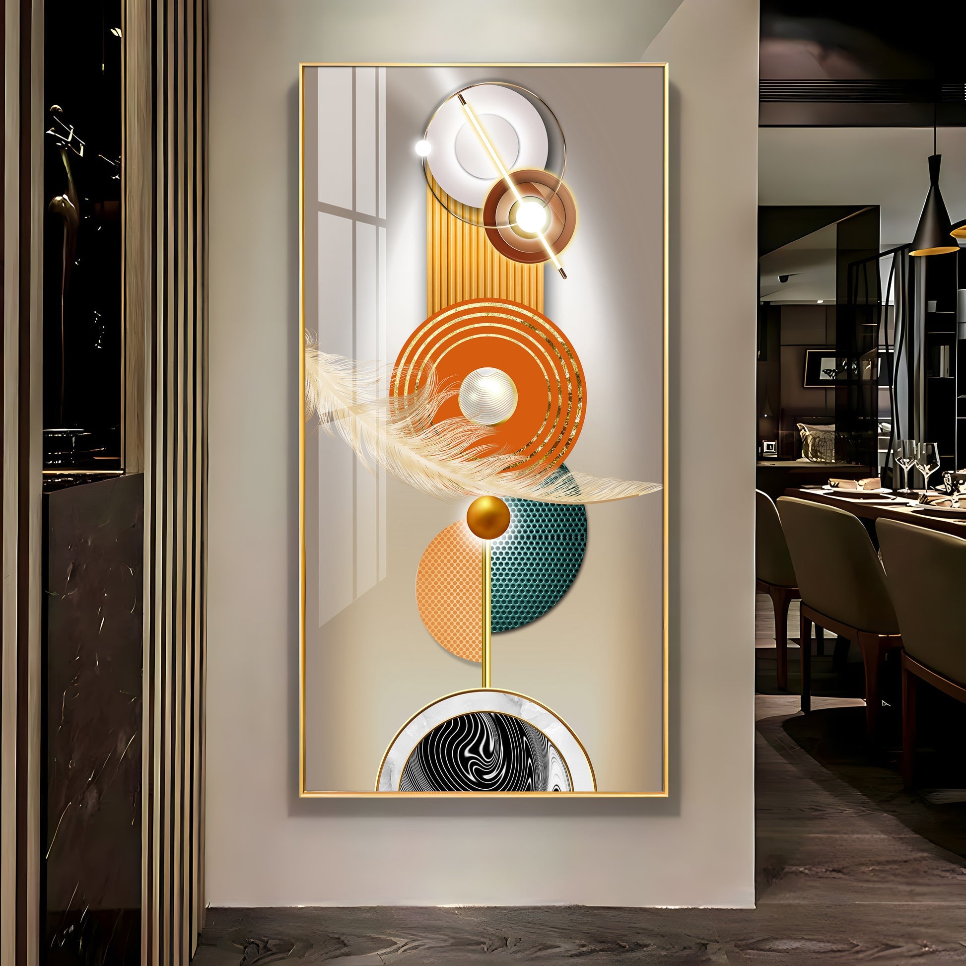Premium Minimal Abstract Pattern Acrylic Wall Painting for Stylish Wall Decor