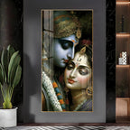 Traditional Indian Couple Acrylic Wall Painting for Luxurious Wall Styling