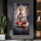 Divine Lord Hanuman Meditation Acrylic Wall Painting for Spiritual Home Decor