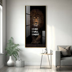 Fearless Lion Strength Acrylic Wall Painting for Bold Home Styling