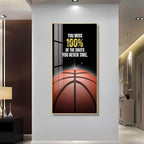 Motivational Basketball Quote Acrylic Wall Painting for Sports Lovers