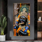Elegant Spiritual Acrylic Wall Painting of Lord Krishna for Peaceful Interiors