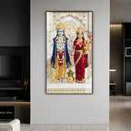 Divine Vishnu Lakshmi Acrylic Glass Painting for Home Temple