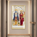 Divine Vishnu Lakshmi Acrylic Glass Painting for Home Temple