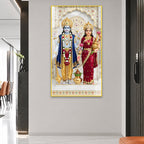 Divine Vishnu Lakshmi Acrylic Glass Painting for Home Temple