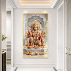 Panchmukhi Hanuman Acrylic Glass Painting for Wall Decoration