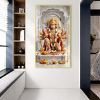 Panchmukhi Hanuman Acrylic Glass Painting for Wall Decoration