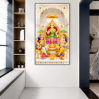 Lakshmi Ganesh Saraswati Premium Acrylic Wall Painting for Home