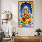 Premium Mahalakshmi Wall Art Acrylic Frame for Home Temple