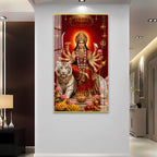 Spiritual Goddess Durga Acrylic Wall Decor for Home Temple