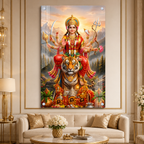Goddess Durga Acrylic Painting for Home & Office Wall Decor