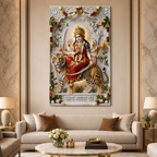 Luxury Durga Mata Acrylic Painting for Vastu Home Decor