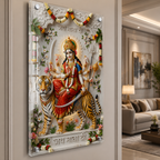 Luxury Durga Mata Acrylic Painting for Vastu Home Decor
