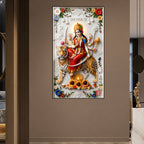Designer Goddess Durga Acrylic Frame for Home Entrance