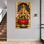 Mahalaxmi Lotus Acrylic Wall Art for Prosperity & Abundance