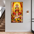 Divine Lakshmi Ganesh Acrylic Painting for Home Temple Decor